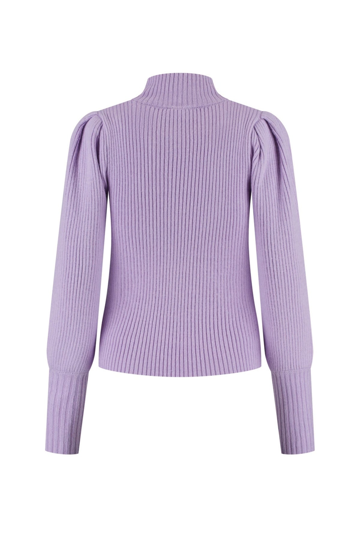 Lady Day Debby Ice purple top met lange mouwen en ronde hals, lichte stof en stijlvolle pasvorm.