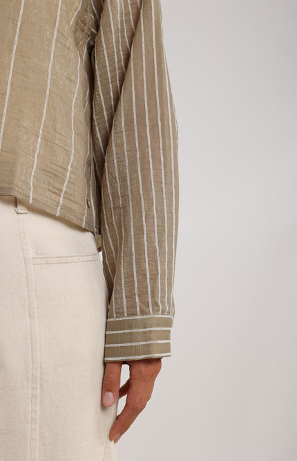 Blouse Nelly Stripe Army NKS02133