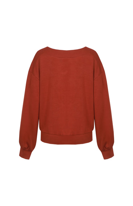 Sweater Aoife Knitting Burnt Henna