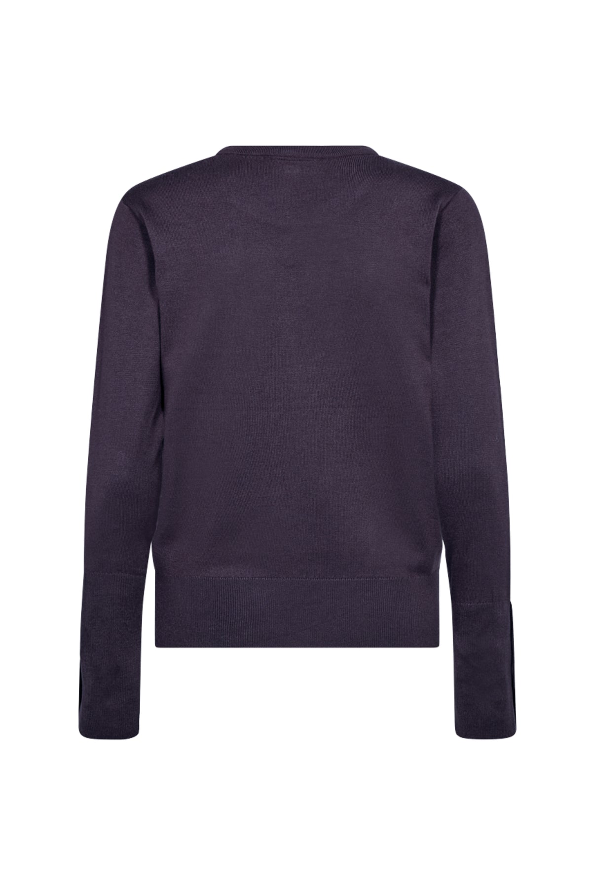 Donkerblauwe trui Freequent Fqkatie Nightshade met lange mouwen en ronde hals, zachte en comfortabele knitwear.