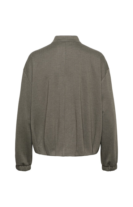 Jacket Cora Herringbone Dark Khaki Multi JA174