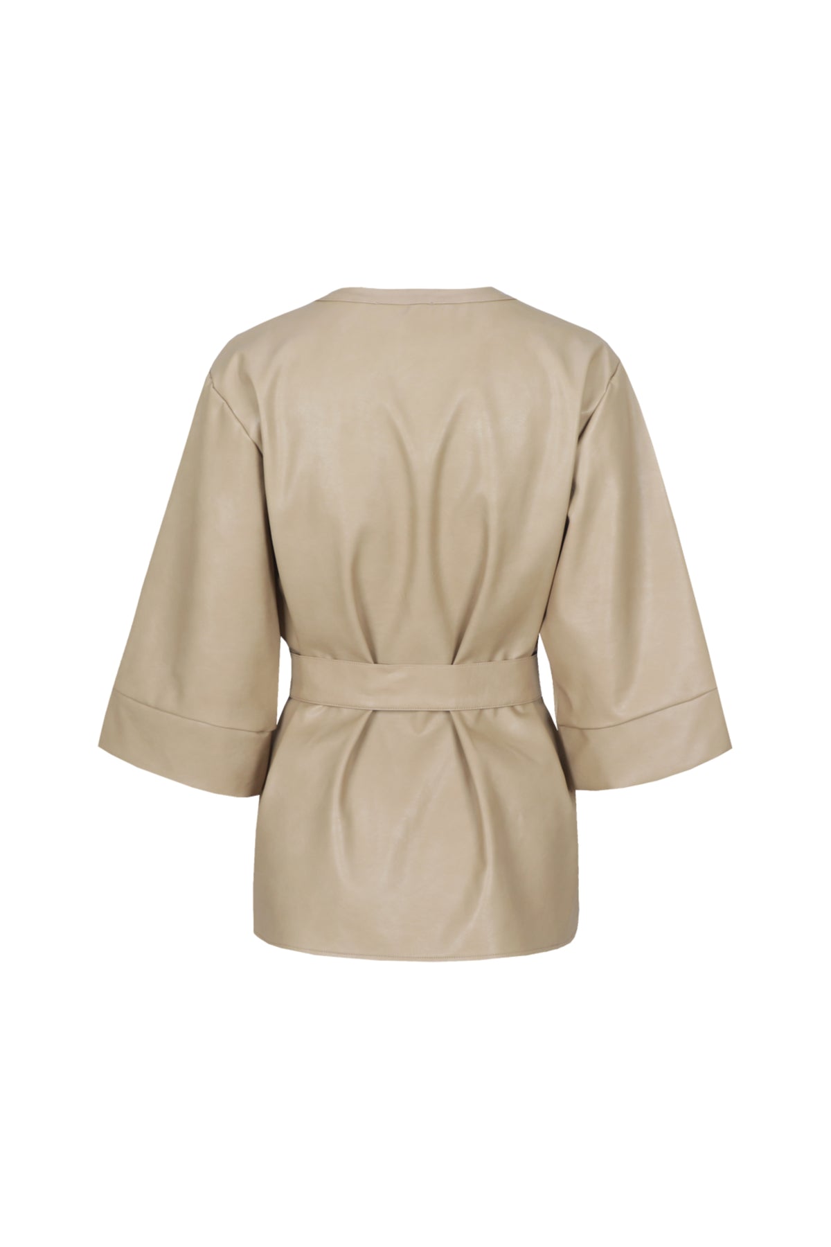 G-maxx Aingeal Light Camel jas met warme voering en capuchon, casual stijl, voor dames, getoond in de afbeelding.