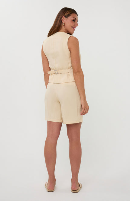 EsQualo Short Crushed Light Sand HS26.10231 Stretchshop.nl