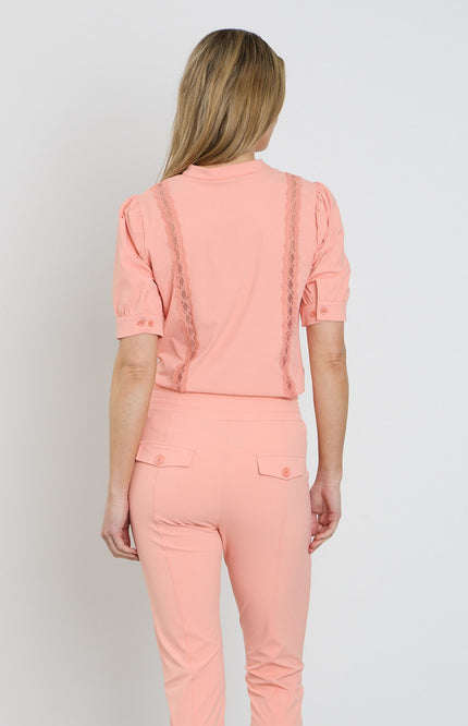 Mi Piace Travel Top Lace Peach Amber 202828 Stretchshop.nl