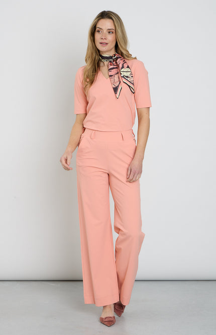 Mi Piace Heavy Travel Broek Peach Amber 202831A Stretchshop.nl