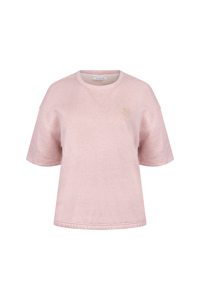 Nukus Sweater Roos Lurex Blush NKS03062 Stretchshop.nl