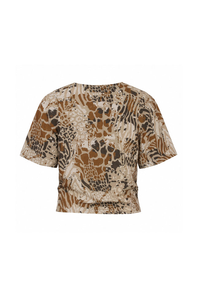 Blouse Strik Dierenprint Zand 166262