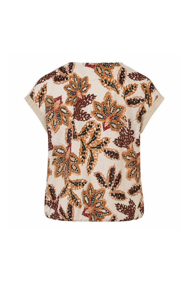 Blouse Bloemenprint Lurex Tape Port 156584