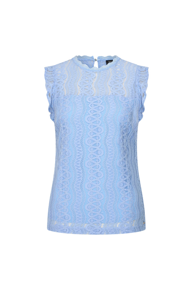 Mi Piace Travel Top Kant Lavender Blue 202486 Stretchshop.nl