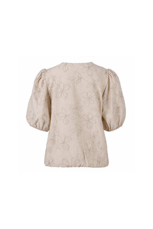 Blouse Bloemborduur Zand 127612