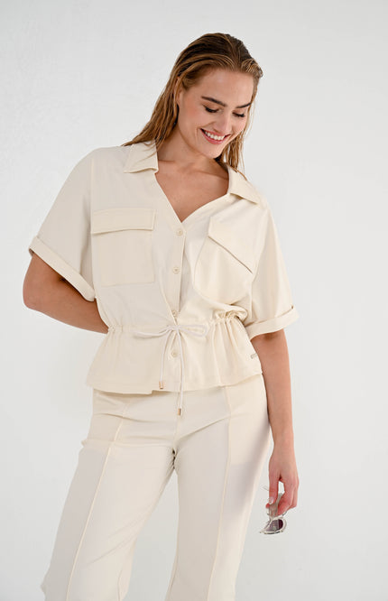 Maicazz Travel Broek Vogue Offwhite Stretchshop.nl