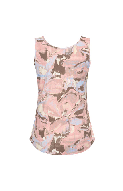 Mi Piace Travel Top Wild Flower Print Lavender Blue 202027 Stretchshop.nl