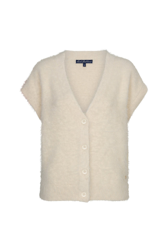 Top Sleeveless Fuzzy Cream SRB5116