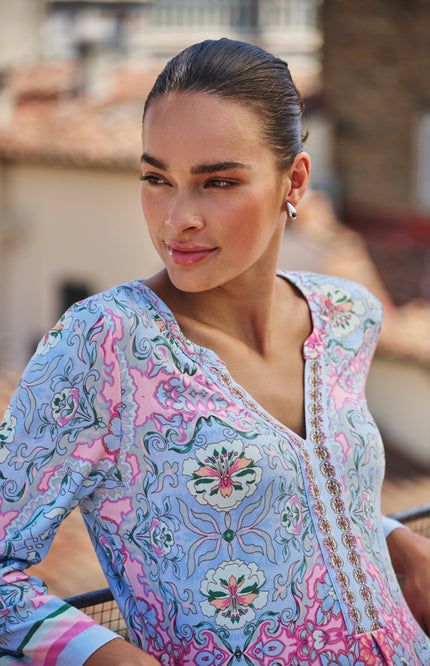 EsQualo Jurk Muse Print SP26.30012 Stretchshop.nl
