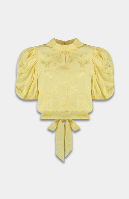 Harper & Yve Top Macey Butter Yellow SS6P407 Stretchshop.nl