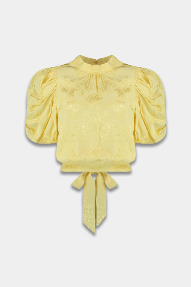 Harper & Yve Top Macey Butter Yellow SS6P407 Stretchshop.nl