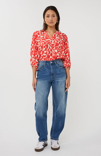 Blouse Raglan Scarlet Graphic Print SP26.14003