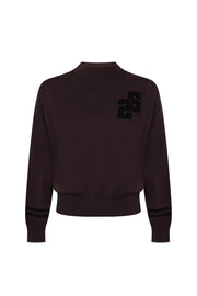 Zwart en bruin sweater Lexi van Ann & You met een zachte, comfortabele stof en ronde hals, zichtbaar op de afbeelding.