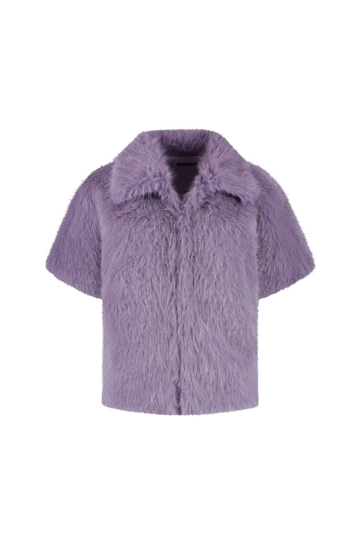 Lady Day Jenna Ice Purple jas met capuchon en ritssluiting, zichtbaar op een model in een stijlvolle pose.