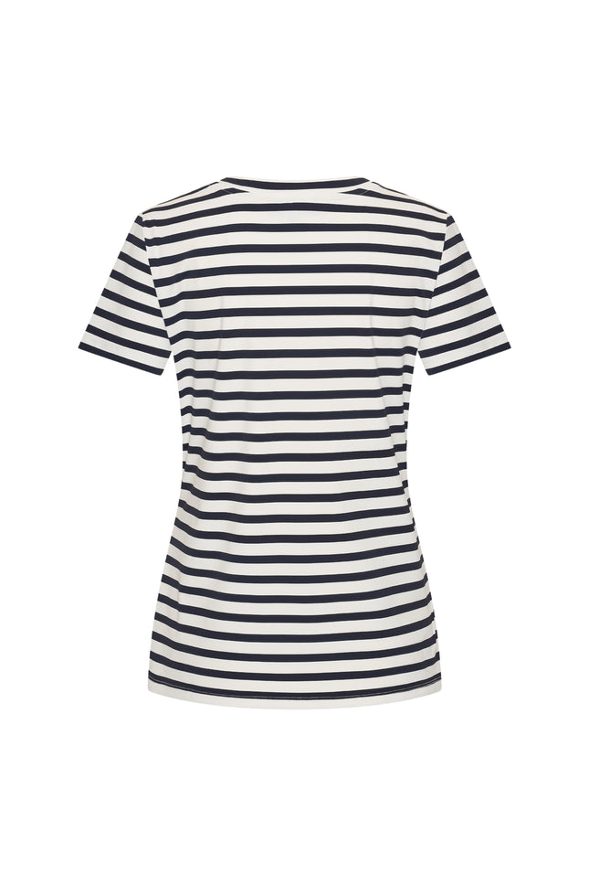 Mi Piace Travel Top Stripe Dark Blue Offwhite 202080 Stretchshop.nl