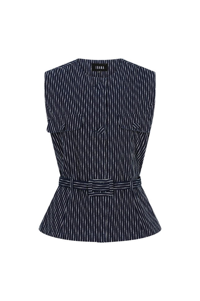Ibana Top Trisia Chalk Stripes Stretchshop.nl