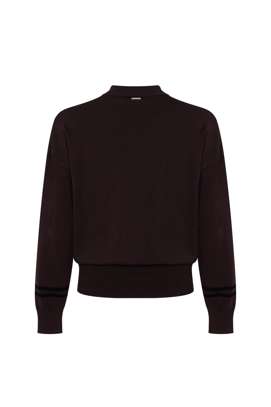 Zwart en espresso gekleurd sweater Lexi van Ann & You, met zachte stof en comfortabele pasvorm, zichtbaar op de foto.