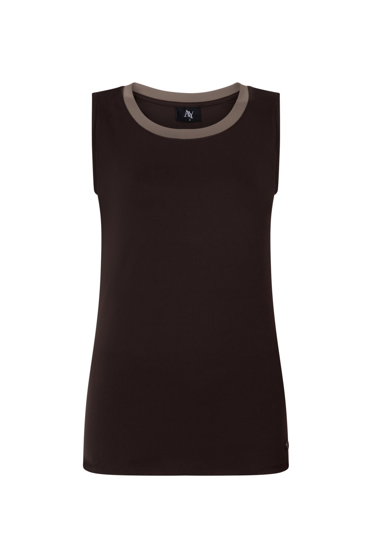 Lichte Travel Top Pippa Espresso Mocha van Ann & You, getailleerd met subtiele details en zachte stof.