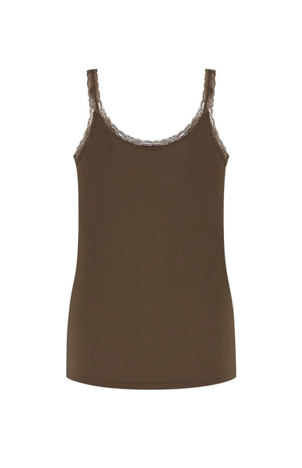 Travel Top Lacy Truffle L24.275.3620