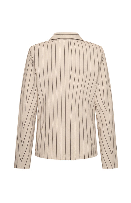 Mi Piace Travel Blazer Classic Stripe Print Latte 202015 Stretchshop.nl