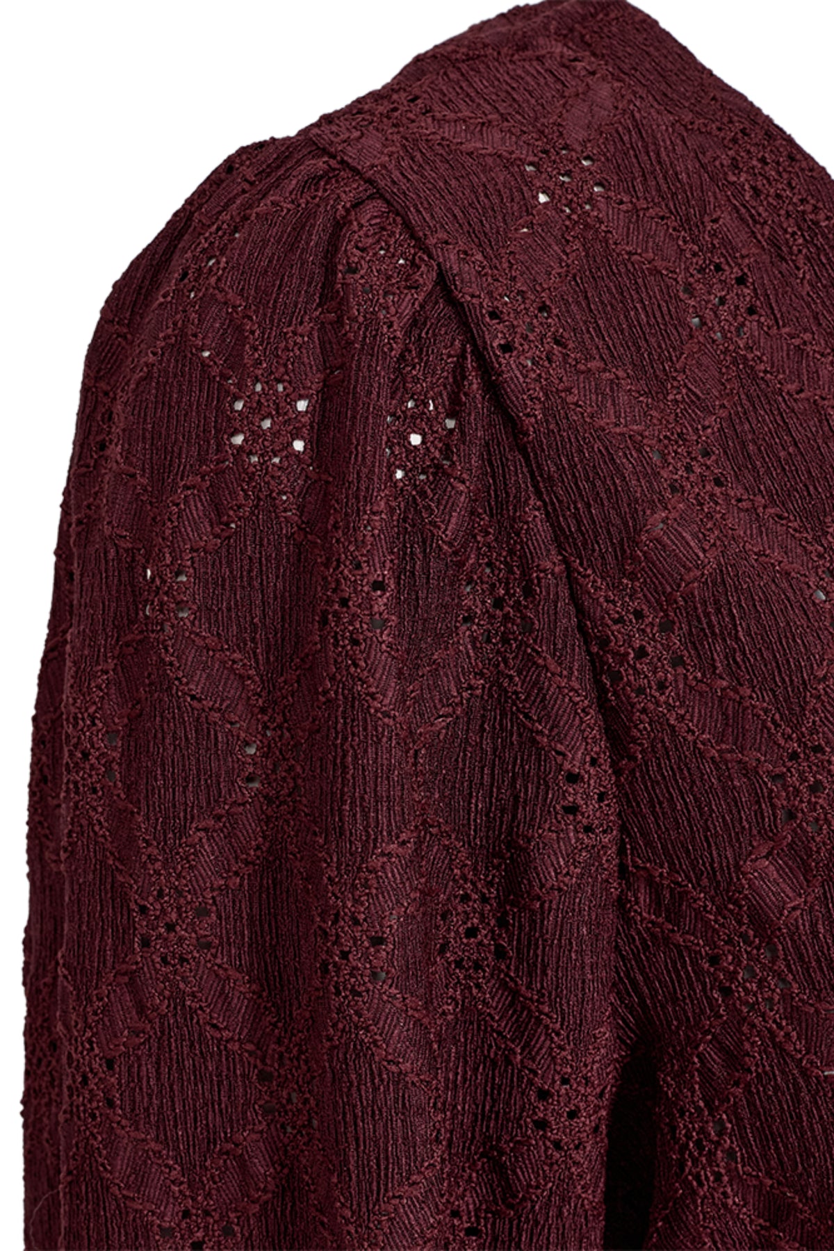 Blouse Freequent Fqeskiona Port Royale met lange mouwen en knoopsluiting, gedragen door een model, in een lichtblauwe kleur