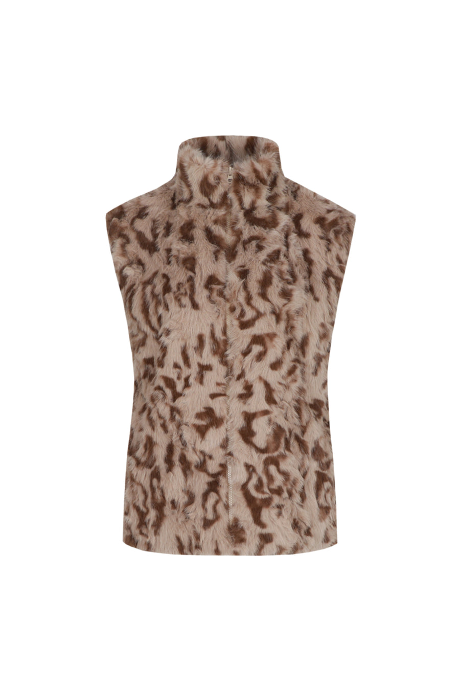 Gilet Clarimond Sand Cappuccino van G-maxx, close-up van de lichtbruine, sandkleurige heren gilet met knopen en tailleband