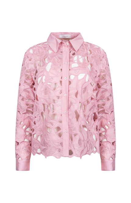 Nukus Blouse Chloe Flower Blush NKS02228 Stretchshop.nl