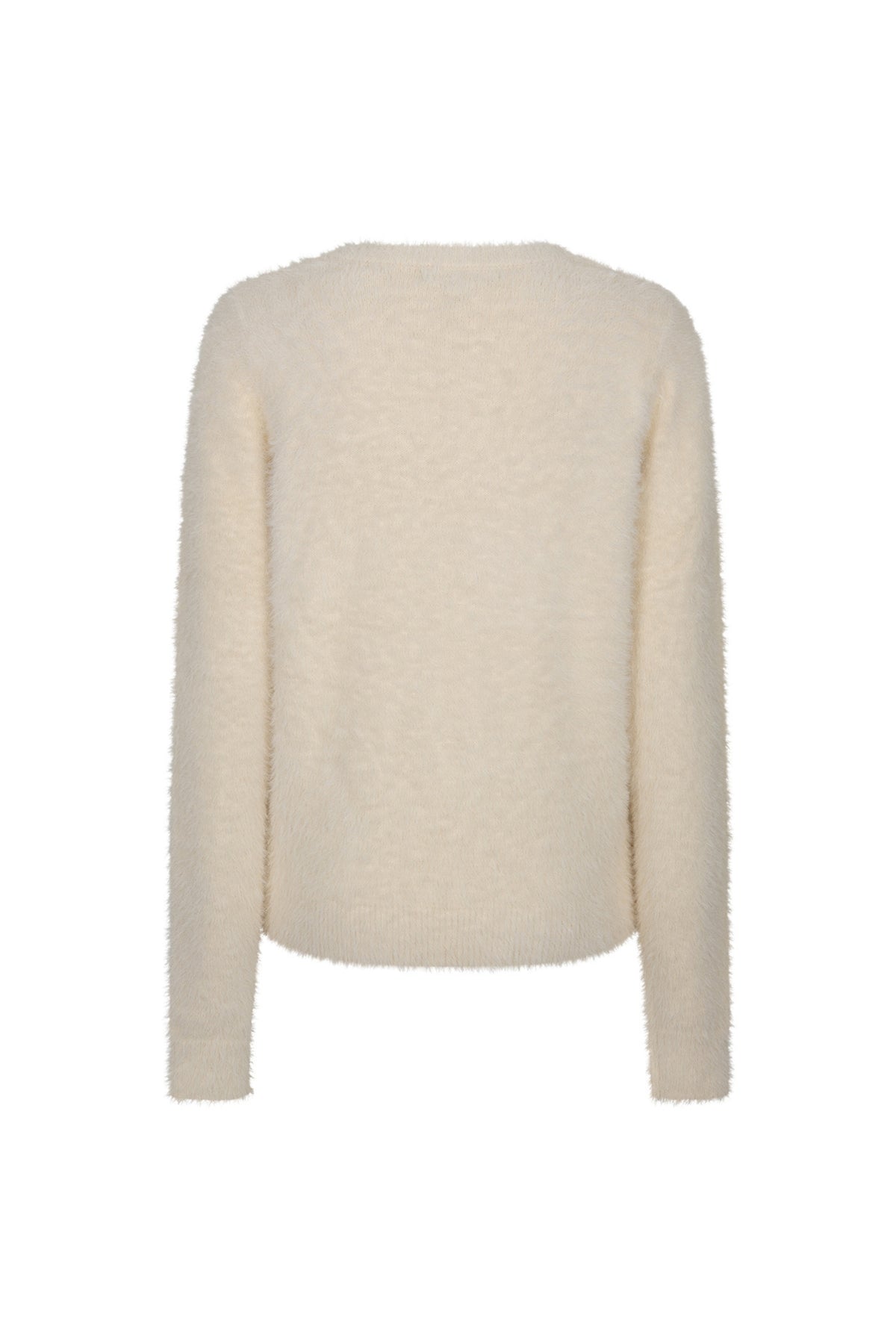 Roze zoete fluffy top van Red Button met zachte, pluizige stof en comfortabele pasvorm, model Sweet Fuzzy Cream SRB5117.