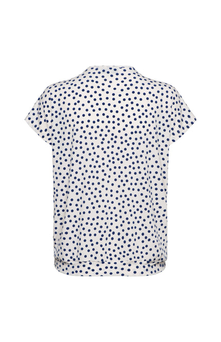 &Co woman Top Lima Dot Offwhite Multi TO374 Stretchshop.nl