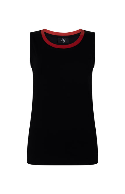 Travel Top Pippa Black Red A26