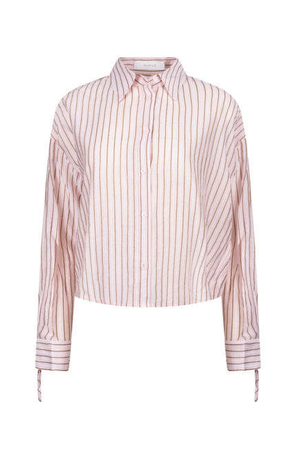 Nukus Blouse Bailey Stripe Blush NKS02165 Stretchshop.nl