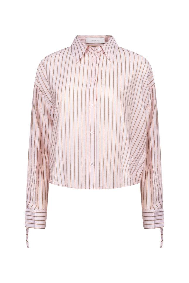 Nukus Blouse Bailey Stripe Blush NKS02165 Stretchshop.nl