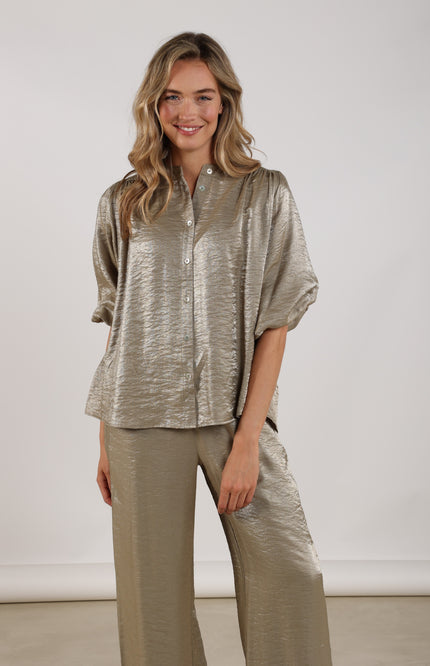 Blouse Lilly Shiny Army NKS02231