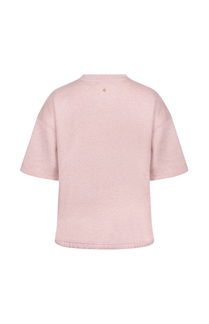Nukus Sweater Roos Lurex Blush NKS03062 Stretchshop.nl