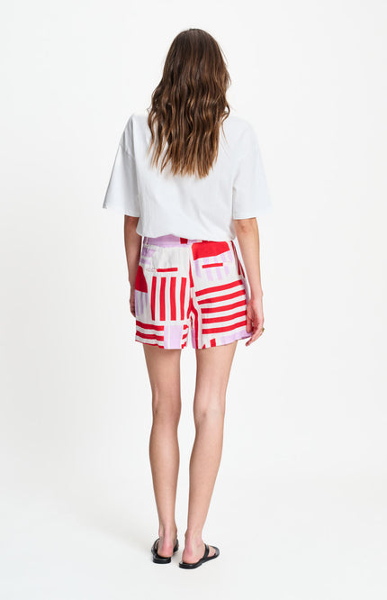 POM Amsterdam Short Sundeck Linen Multi Colour SP9595 Stretchshop.nl