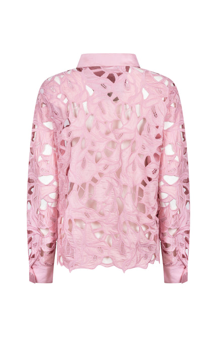 Nukus Blouse Chloe Flower Blush NKS02228 Stretchshop.nl