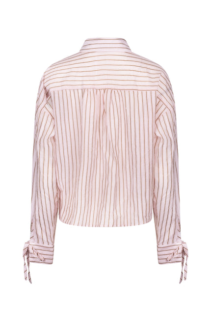 Nukus Blouse Bailey Stripe Blush NKS02165 Stretchshop.nl