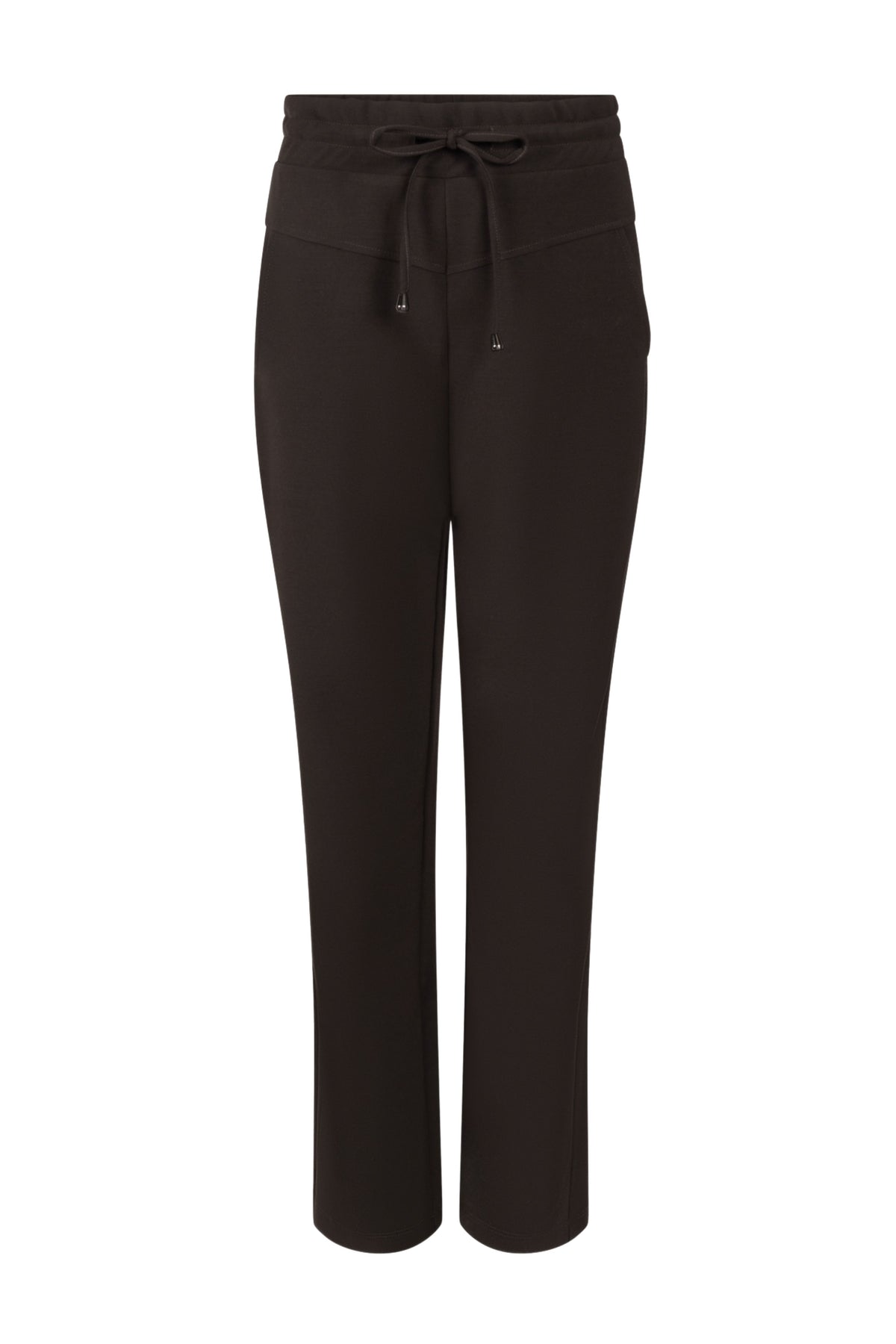 Zoso Travel Broek Joy Espresso in donkerbruin stof, comfortabel en stijlvol voor reizen en dagelijks gebruik