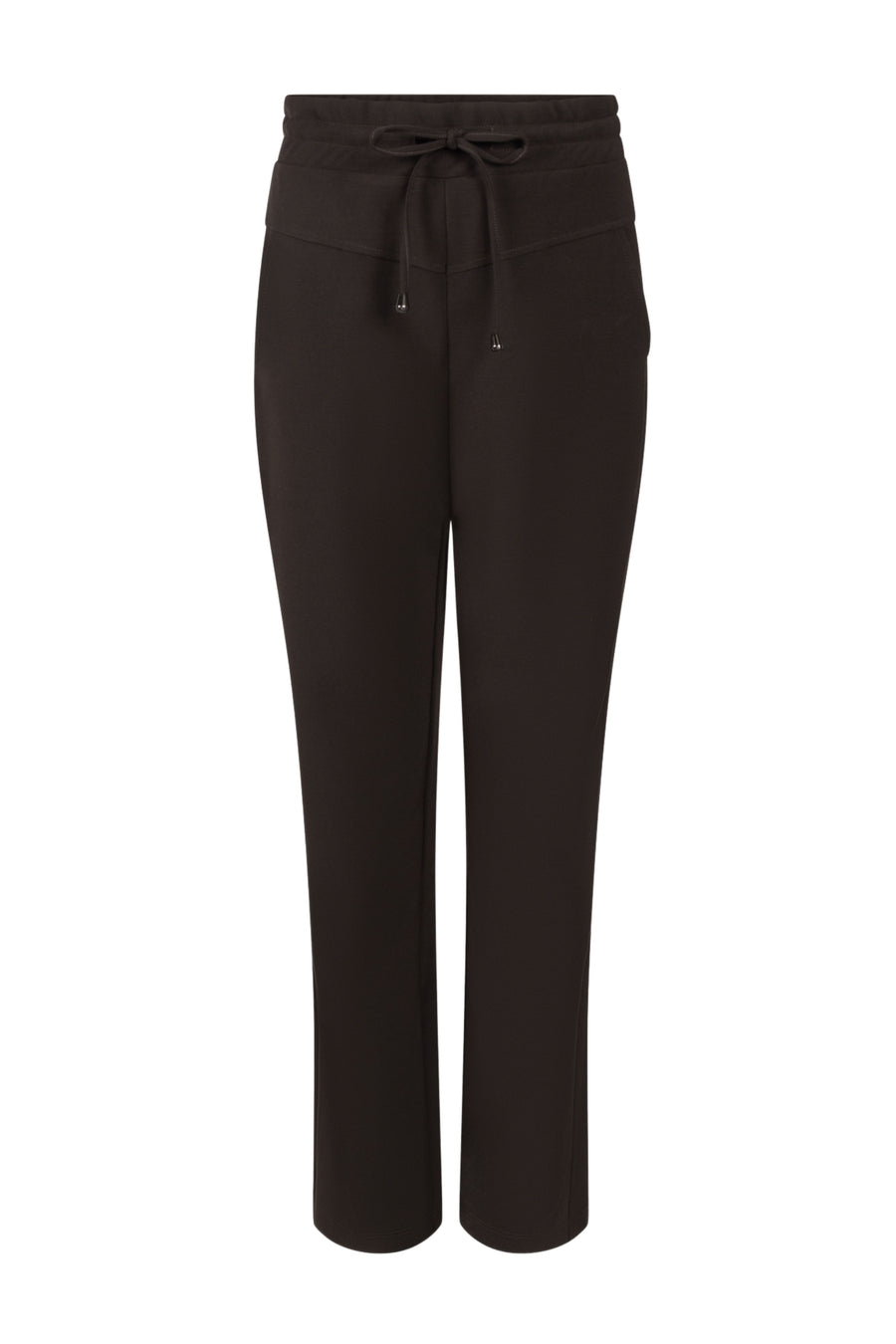 Zoso Travel Broek Joy Espresso in donkerbruin stof, comfortabel en stijlvol voor reizen en dagelijks gebruik