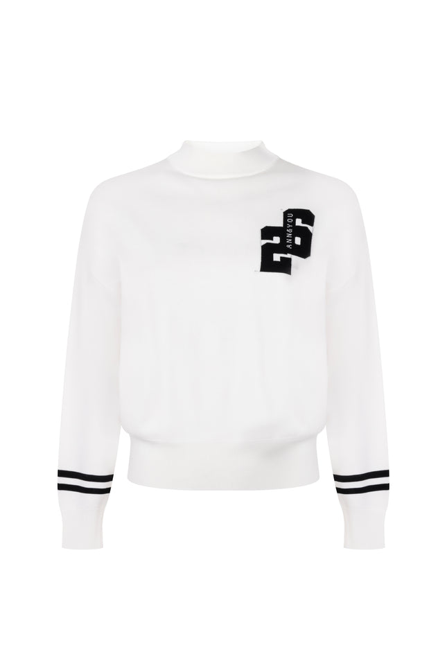 Sweater Lexi Offwhite Black A26