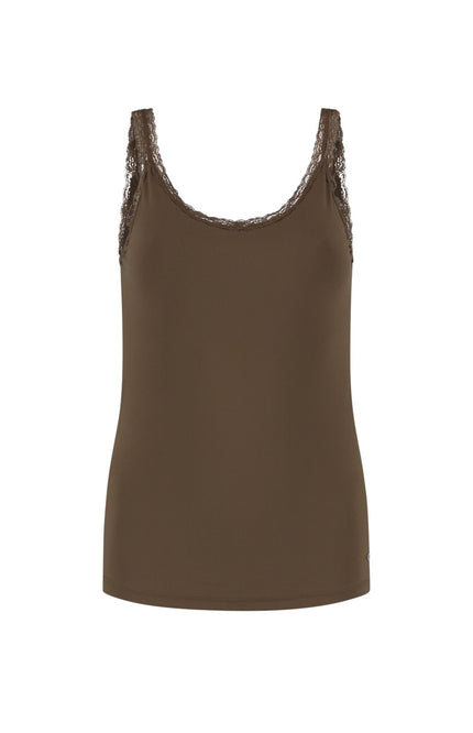 Travel Top Lacy Truffle L24.275.3620