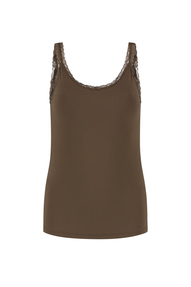 Travel Top Lacy Truffle L24.275.3620