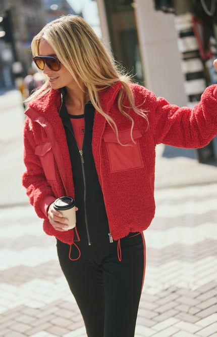 Jacket Teddy Red A26