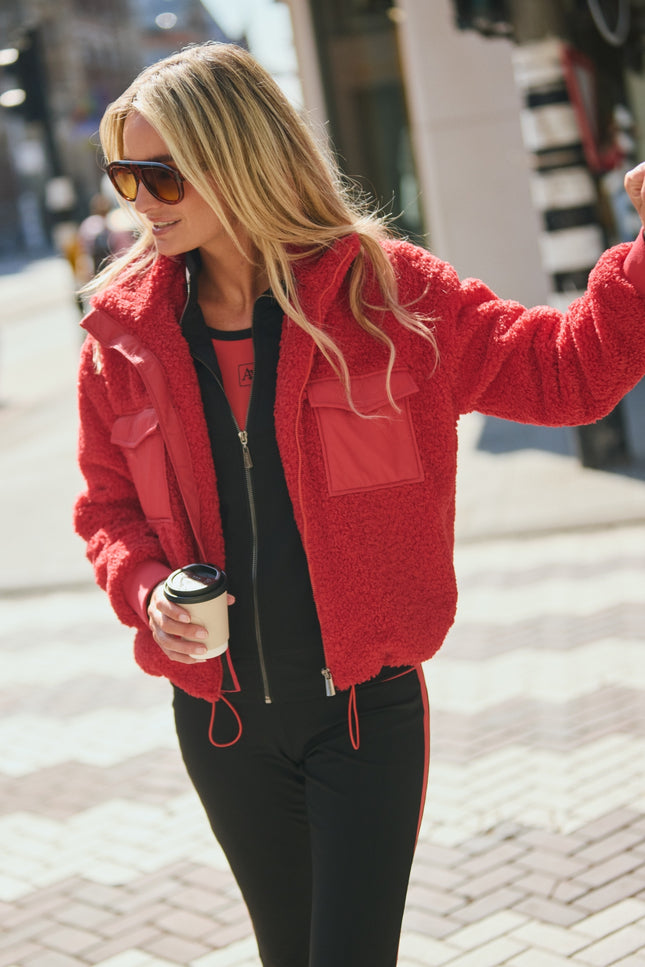 Jacket Teddy Red A26