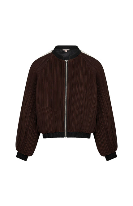 Jacket Bomber Plisse Cacao F26.28500